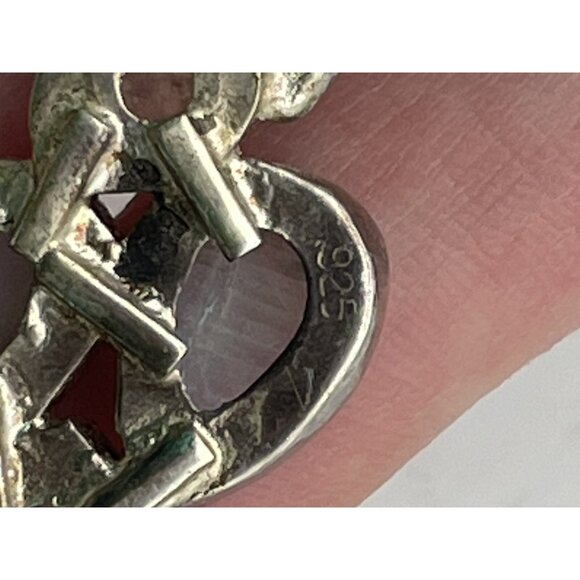 Vintage Signed 925 Moonstone Bib Necklace Statement Piece - Picture 3 of 16